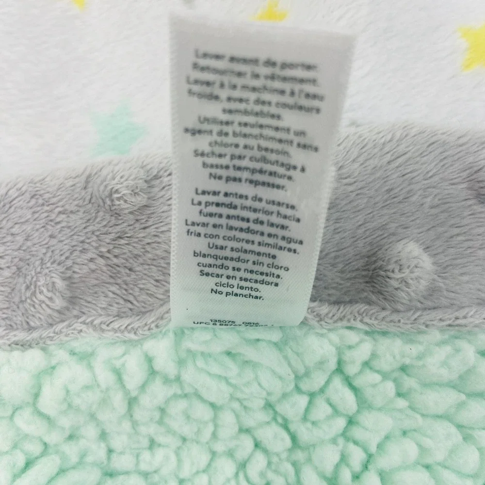 Carter's Child Of Mine Lamb Stars Green Sherpa Security Lovey Blanket 30